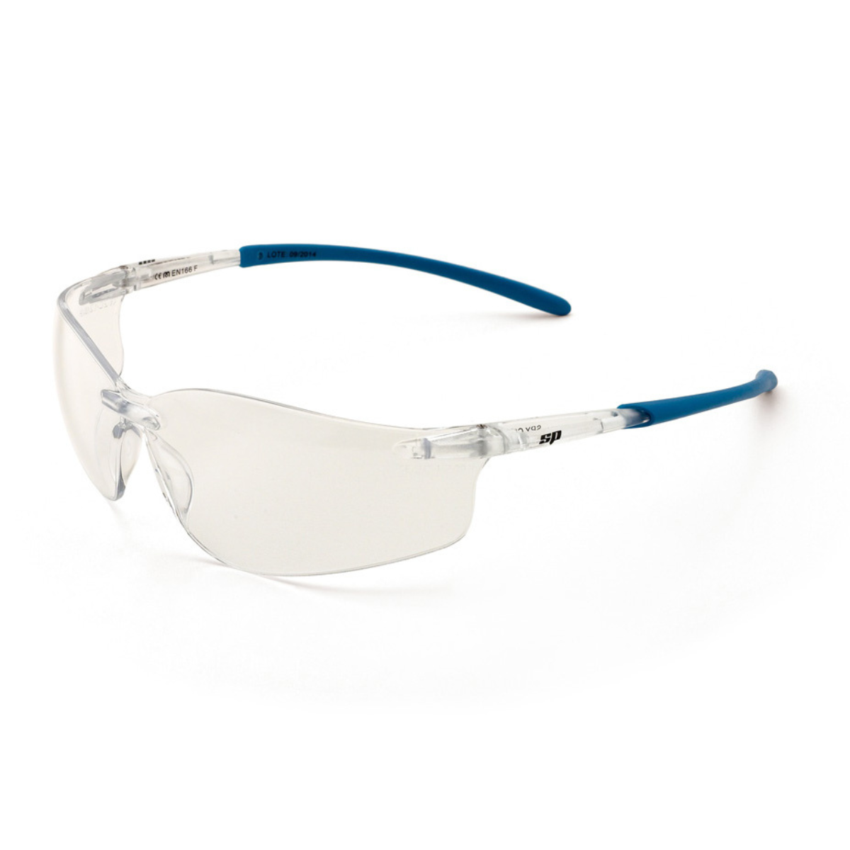 Lunettes à oculaires transparents, avec branches flexibles.