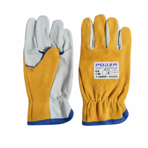 Gants cuir fleur  de bovin PODZA Jaune