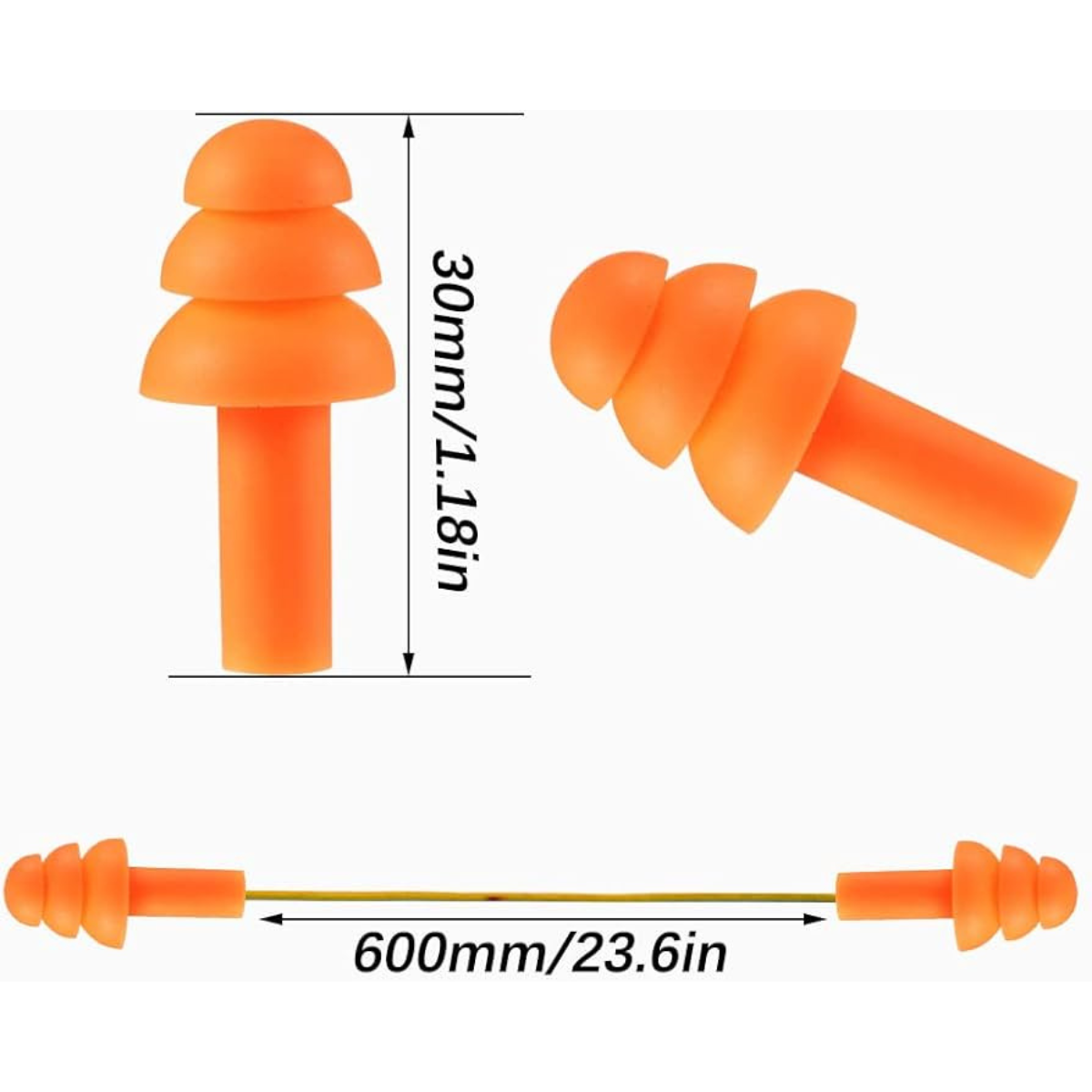 Bouchons d'oreille en Silicone, Réutilisables – Image 3